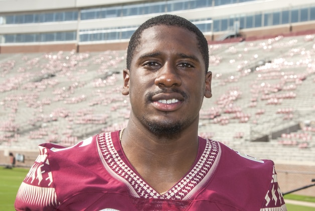Florida State quarterback Everett Golson poses during NCAA college football media day in Tallahassee, Fla., Sunday, Aug. 9, 2015. (AP Photo/Mark Wallheiser)