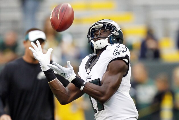 Philadelphia Eagles' Nelson Agholor before a preseason NFL football game against the Green Bay Packers Saturday, Aug. 29, 2015, in Green Bay, Wis. (AP Photo/Matt Ludtke)