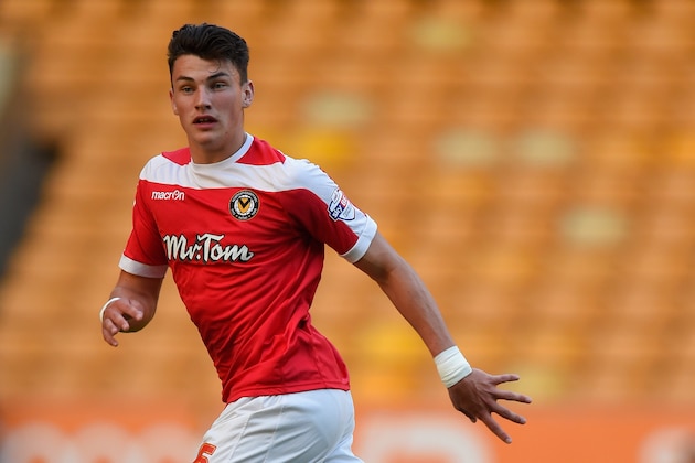WOLVERHAMPTON, ENGLAND - AUGUST 11:  Newport defender Regan Poole in action during the Capital One Cup First Round match between Wolverhampton Wanderers and Newport County at Molineux on August 11, 2015 in Wolverhampton, England.  (Photo by Stu Forster/Getty Images)
