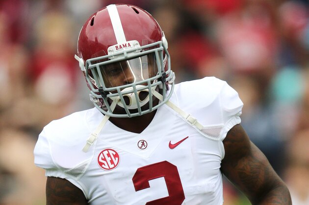 Apr 18, 2015; Tuscaloosa, AL, USA; Alabama Crimson Tide running back Derrick Henry (2) during the A-day game at Bryant Denny Stadium. Mandatory Credit: Marvin Gentry-USA TODAY Sports