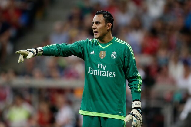 Keylor Navas of Real Madrid during the AUDI Cup final match between Real Madrid and FC Bayern Munich on August 5, 2015 at the Allianz Arena in Munich, Germany(Photo by VI Images via Getty Images)