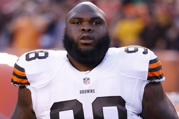 CLEVELAND, OH - AUGUST 23: Phil Taylor #98 of the Cleveland Browns looks on during an NFL preseason game against the St. Louis Rams at FirstEnergy Stadium on August 23, 2014 in Cleveland, Ohio. (Photo by Joe Robbins/Getty Images)