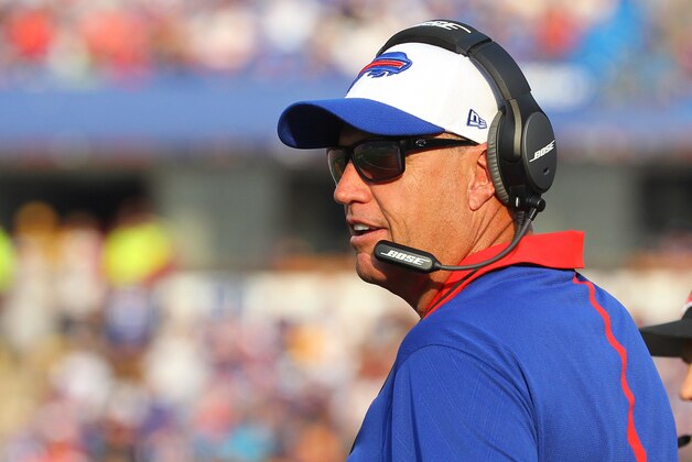 Buffalo Bills head coach Rex Ryan walks on the sidelines during the second half of a preseason NFL football game against the Pittsburgh Steelers on Saturday, Aug. 29, 2015, in Orchard Park, N.Y. (AP Photo/Bill Wippert)