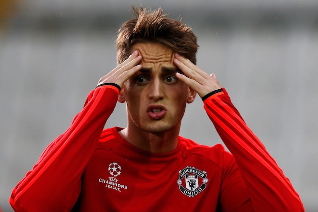BRUGGE, BELGIUM - AUGUST 25:  Adnan Januzaj of Manchester United warms up during the Manchester United training session held at Jan Breydel Stadium on August 25, 2015 in Brugge, Belgium.  (Photo by Dean Mouhtaropoulos/Getty Images)