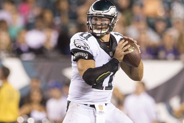 PHILADELPHIA, PA - AUGUST 22: Tim Tebow #11 of the Philadelphia Eagles plays in the game against the Baltimore Ravens on August 22, 2015 at Lincoln Financial Field in Philadelphia, Pennsylvania.  (Photo by Mitchell Leff/Getty Images)