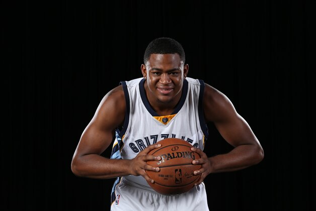 MEMPHIS, TN - JUNE 29:  Jarell Martin #10 of the Memphis Grizzlies poses for a portrait on June 29, 2015 at FedExForum in Memphis, Tennessee.  NOTE TO USER: User expressly acknowledges and agrees that, by downloading and or using this photograph, User is consenting to the terms and conditions of the Getty Images License Agreement. Mandatory Copyright Notice: Copyright 2015 NBAE (Photo by Joe Murphy/NBAE via Getty Images)
