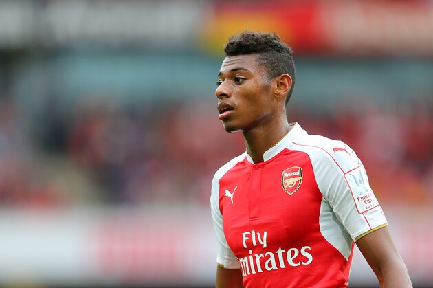 LONDON, ENGLAND - JULY 26: Jeff Reine-Adelaide of Arsenal during the Emirates Cup match between Arsenal and VfL Wolfsburg at Emirates Stadium on July 26, 2015 in London, England.  (Photo by Catherine Ivill - AMA/Getty Images).