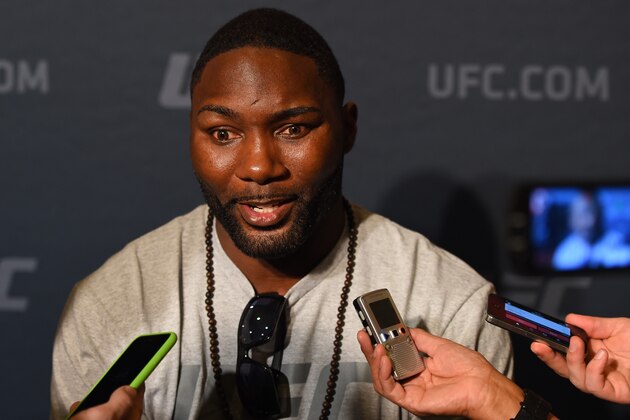 LAS VEGAS, NV - SEPTEMBER 03:  Anthony Johnson interacts with media during the UFC 191 Ultimate Media Day at MGM Grand Hotel & Casino on September 3, 2015 in Las Vegas, Nevada. (Photo by Josh Hedges/Zuffa LLC/Zuffa LLC via Getty Images)