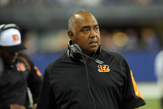 Sep 3, 2015; Indianapolis, IN, USA; Cincinnati Bengals head coach Marvin Lewis during their game against the Indianapolis Colts at Lucas Oil Stadium. Mandatory Credit: Thomas J. Russo-USA TODAY Sports