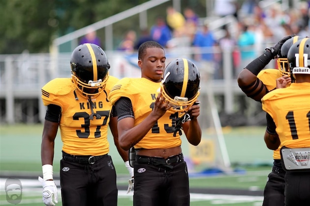 Detroit 2017 athlete Ambry Thomas (13) has 20 offers. One of those offers is from Notre Dame, which sent him 129 pieces of mail Wednesday. Thomas is expected to visit Notre Dame this weekend.