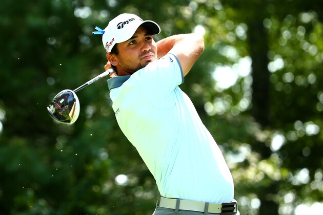 NORTON, MA - SEPTEMBER 04:  Jason Day of Australia watches his tee shot on the nineth hole during round one of the Deutsche Bank Championship at TPC Boston on September 4, 2015 in Norton, Massachusetts.  (Photo by Maddie Meyer/Getty Images)