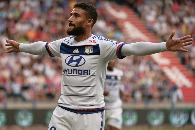 Lyon's French midfielder Nabil Fekir celebrates after scoring a goal during the French L1 football match between Caen (SM Caen) and Olympique Lyonnais, on August 29, 2015, at the Michel d'Ornano stadium, in Caen, western France. AFP PHOTO/ JEAN-FRANCOIS MONIER        (Photo credit should read JEAN-FRANCOIS MONIER/AFP/Getty Images)