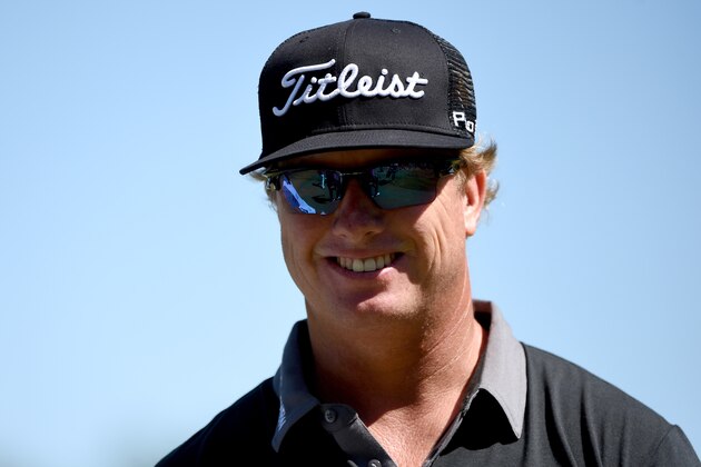 NORTON, MA - SEPTEMBER 05:  Charley Hoffman walks off the ninth green during round two of the Deutsche Bank Championship at TPC Boston on September 5, 2015 in Norton, Massachuetts.  (Photo by Ross Kinnaird/Getty Images)
