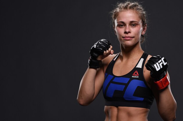 LAS VEGAS, NV - SEPTEMBER 05:  Paige VanZant poses for a portrait backstage during the UFC 191 event inside MGM Grand Garden Arena on September 5, 2015 in Las Vegas, Nevada.  (Photo by Mike Roach/Zuffa LLC/Zuffa LLC via Getty Images)