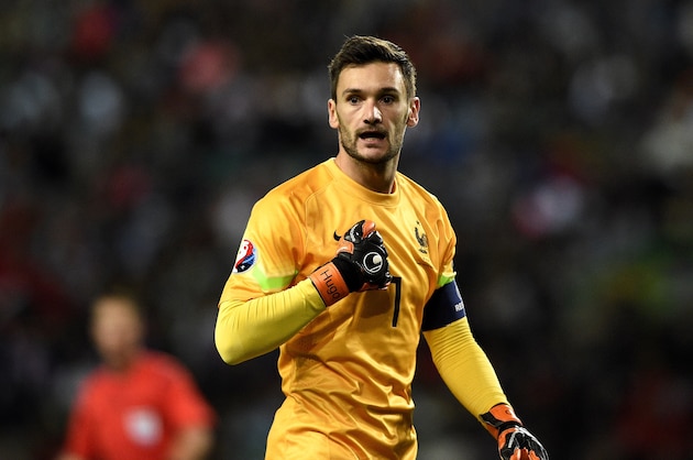 France's goalkeeper Hugo Lloris reacts during the Euro 2016 friendly football match Portugal vs France at the Jose Alvalade stadium in Lisbon on September 4, 2015.  France won 0-1. AFP PHOTO/ FRANCK FIFE        (Photo credit should read FRANCK FIFE/AFP/Getty Images)