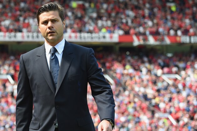 MANCHESTER, ENGLAND - AUGUST 08:  Tottenham manager Mauricio Pochettino looks on during the Barclays Premier League match between Manchester United and and Tottingham Hotspur at Old Trafford, Manchester.  (Photo by Michael Regan/Getty Images)