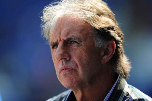 CARDIFF, WALES - APRIL 23: Football pundit Mark Lawrenson looks on before the npower Championship game between Cardiff City and Queens Park Rangers at Cardiff City Stadium on April 23, 2011 in Cardiff, Wales.  (Photo by Stu Forster/Getty Images)