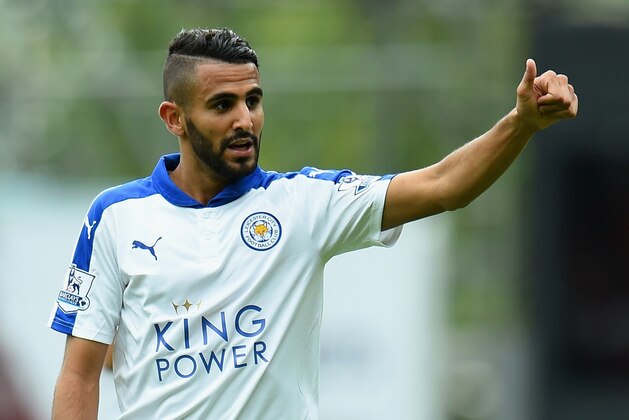 LONDON, ENGLAND - AUGUST 15:  Riyad Mahrez of Leicester City celebrates scoring his team's second goal during the Barclays Premier League match between West Ham United and Leicester City at the Boleyn Ground on August 15, 2015 in London, United Kingdom.  (Photo by Michael Regan/Getty Images)