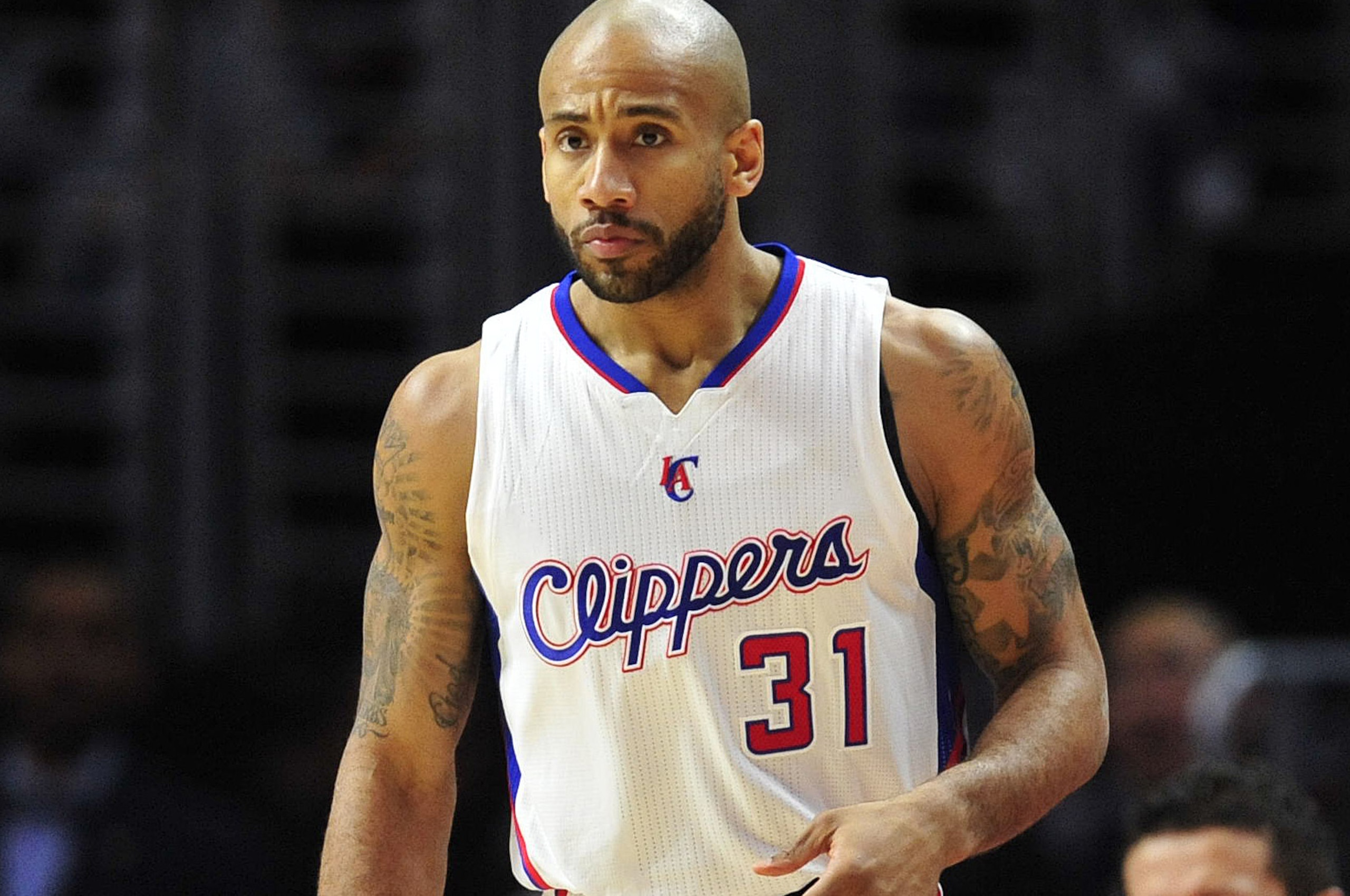 January 16, 2015; Los Angeles, CA, USA; Los Angeles Clippers guard Dahntay Jones (31) against the Cleveland Cavaliers at Staples Center. Mandatory Credit: Gary A. Vasquez-USA TODAY Sports