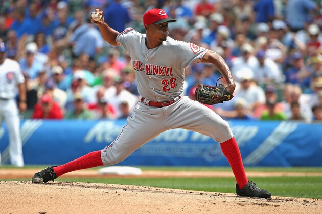 CHICAGO, IL - SEPTEMBER 02: Starting pitcher Raisel Iglesias #26 of the Cincinnati Reds delivers the ball against the Chicago Cubs at Wrigley Field on September 2, 2015 in Chicago, Illinois. (Photo by Jonathan Daniel/Getty Images) CHICAGO, IL - SEPTEMBER 02: Starting pitcher Raisel Iglesias #26 of the Cincinnati Reds delivers the ball against the Chicago Cubs at Wrigley Field on September 2, 2015 in Chicago, Illinois. (Photo by Jonathan Daniel/Getty Images)
