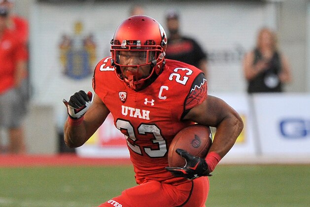 SALT LAKE CITY, UT - SEPTEMBER 3: Devontae Booker #23 of the Utah Utes runs with the ball during their game against the Michigan Wolverines at Rice-Eccles Stadium on September 3, 2015 in Salt Lake City, Utah. (Photo by Gene Sweeney Jr/Getty Images) SALT LAKE CITY, UT - SEPTEMBER 3: Devontae Booker #23 of the Utah Utes runs with the ball during their game against the Michigan Wolverines at Rice-Eccles Stadium on September 3, 2015 in Salt Lake City, Utah. (Photo by Gene Sweeney Jr/Getty Images)
