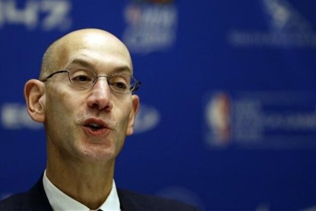 NBA Commissioner Adam Silver speaks during a media briefing for the Basketball without Borders Africa 2015 at the American International School in Johannesburg, South Africa, Thursday, July 30, 2015.  The NBA with some 20 top players is in South Africa for an exhibition, and NBA Commissioner Adam Silver expects more important games to come, led by Chris Paul and two-time All Star Luol Deng, featuring a Team World versus Team Africa on upcoming Saturday. (AP Photo/Themba Hadebe)