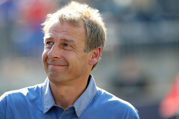 CHESTER, PA - JULY 25: Head coach Jurgen Klinsmann of the United States looks on before playing Panama during the CONCACAF Gold Cup Third Place Match at PPL Park on July 25, 2015 in Chester, Pennsylvania. Panama won in a penalty shootout. (Photo by Patrick Smith/Getty Images)