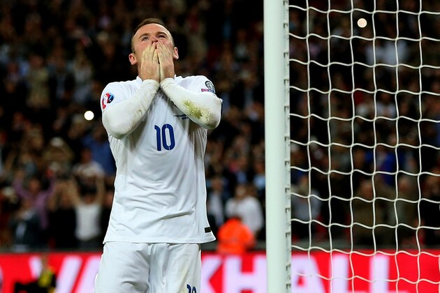 LONDON, ENGLAND - SEPTEMBER 08:  Wayne Rooney of England celebrates after he scores a goal to make it 2-0 and become England's top goalscorer during the UEFA Euro 2016 Qualifier Group E match between England and Switzerland at Wembley Stadium on September 8, 2015 in London, United Kingdom.  (Photo by Catherine Ivill - AMA/Getty Images)