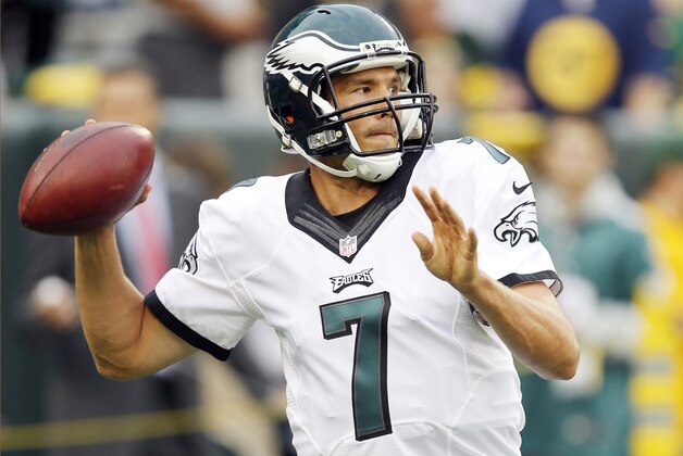Philadelphia Eagles' Sam Bradford before a preseason NFL football game against the Green Bay Packers Saturday, Aug. 29, 2015, in Green Bay, Wis. (AP Photo/Matt Ludtke)