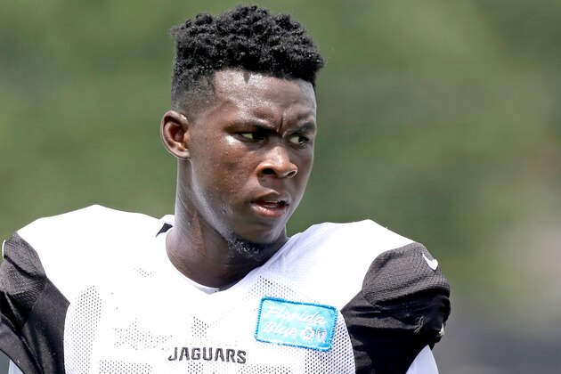 Jacksonville Jaguars wide receiver Allen Hurns (88) during practice at NFL football training camp, Thursday, Aug. 6, 2015, in Jacksonville, Fla. (AP Photo/John Raoux)