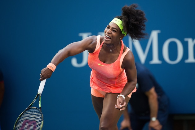 Serena Williams plays Madison Keys during the fourth round of the U.S. Open tennis tournament, Sunday, Sept. 6, 2015, in New York.(Photo by Charles Sykes/Invision/AP)