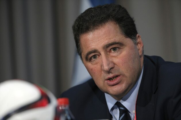 FIFA chairman audit and compliance Domenico Scala attends a press conference in Marrakech, Morocco, Friday, Dec. 19, 2014. FIFA will not reopen the vote for the 2018 and 2022 World Cups, and will publish at least some of the confidential report into the bidding process, President Sepp Blatter said Friday. (AP Photo/Christophe Ena)