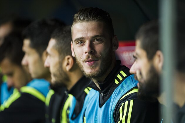 OVIEDO, SPAIN - SEPTEMBER 05:  David De Gea of Spain looks on prior to the start the Spain v Slovakia EURO 2016 Qualifier at Carlos Tartiere on September 5, 2015 in Oviedo, Spain.  (Photo by Juan Manuel Serrano Arce/Getty Images)