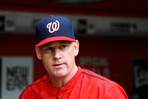 May 12, 2015; Phoenix, AZ, USA; Washington Nationals manager Matt Williams prior to the game against the Arizona Diamondbacks at Chase Field. Mandatory Credit: Mark J. Rebilas-USA TODAY Sports