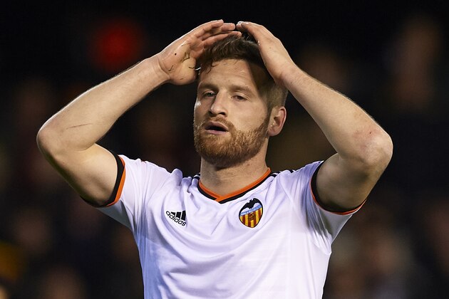 VALENCIA, SPAIN - JANUARY 25: Shkodran Mustafi of Valencia reacts during the La Liga match between Valencia CF and Sevilla FC at Estadi de Mestalla on January 25, 2015 in Valencia, Spain. (Photo by Manuel Queimadelos Alonso/Getty Images) VALENCIA, SPAIN - JANUARY 25: Shkodran Mustafi of Valencia reacts during the La Liga match between Valencia CF and Sevilla FC at Estadi de Mestalla on January 25, 2015 in Valencia, Spain. (Photo by Manuel Queimadelos Alonso/Getty Images)