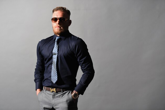 LAS VEGAS, NEVADA - SEPTEMBER 04:  UFC interim featherweight champion Conor McGregor waits backstage during the UFC's Go Big launch event inside MGM Grand Garden Arena on September 4, 2015 in Las Vegas, Nevada. (Photo by Jeff Bottari/Zuffa LLC/Zuffa LLC via Getty Images)