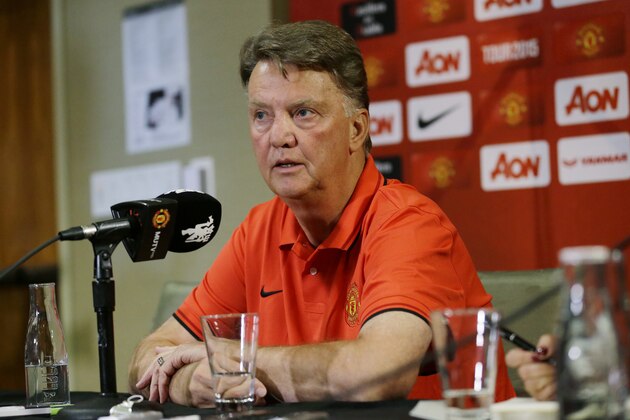 Manchester United manager Louis van Gaal talks to reporters during a news conference Wednesday, July 15, 2015, in Bellevue, Wash. Manchester United is in the Seattle area for an international friendly soccer match against Mexico's Club America on Friday. (AP Photo/Ted S. Warren) Manchester United manager Louis van Gaal talks to reporters during a news conference Wednesday, July 15, 2015, in Bellevue, Wash. Manchester United is in the Seattle area for an international friendly soccer match against Mexico's Club America on Friday. (AP Photo/Ted S. Warren)
