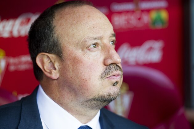 GIJON, SPAIN - AUGUST 23: Head Rafael Benitez of Real Madrid reacts on prior to the start the la Liga match between Sporting Gijon and Real Madrid at Estadio El Molinon on August 23, 2015 in Gijon, Spain. (Photo by Juan Manuel Serrano Arce/Getty Images) GIJON, SPAIN - AUGUST 23: Head Rafael Benitez of Real Madrid reacts on prior to the start the la Liga match between Sporting Gijon and Real Madrid at Estadio El Molinon on August 23, 2015 in Gijon, Spain. (Photo by Juan Manuel Serrano Arce/Getty Images)