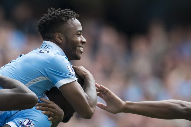 Manchester City's Fernandinho celebrates with teammates after scoring during the English Premier League soccer match between Manchester City and Watford at the Etihad Stadium, Manchester, England, Saturday Aug. 29, 2015. (AP Photo/Jon Super) Manchester City's Fernandinho celebrates with teammates after scoring during the English Premier League soccer match between Manchester City and Watford at the Etihad Stadium, Manchester, England, Saturday Aug. 29, 2015. (AP Photo/Jon Super)