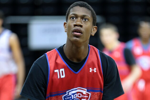 CHARLOTTESVILLE, VA - JUNE 19: DeAndre Hunter #70 in red shoots a free throw during the NBPA Top 100 Camp on June 19, 2015 at John Paul Jones Arena in Charlottesville, Virginia. (Photo by Kelly Kline/Getty Images)