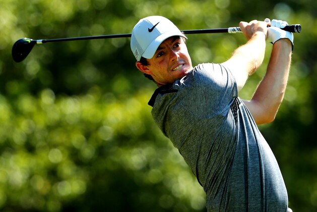 NORTON, MA - SEPTEMBER 07:  Rory McIlroy of Northern Ireland hits a tee shot on the seventeenth hole during the final round of the Deutsche Bank Championship at TPC Boston on September 7, 2015 in Norton, Massachusetts.  (Photo by Maddie Meyer/Getty Images)