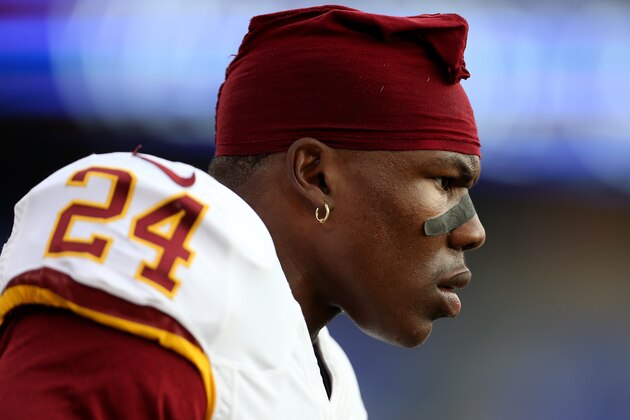 BALTIMORE, MD - AUGUST 29: Safety Duke Ihenacho #24 of the Washington Redskins looks on prior to the start of a preseason game against the Baltimore Ravens at M&T Bank Stadium on August 29, 2015 in Baltimore, Maryland.  (Photo by Matt Hazlett/ Getty Images) ***Local Caption*** Duke Ihenacho