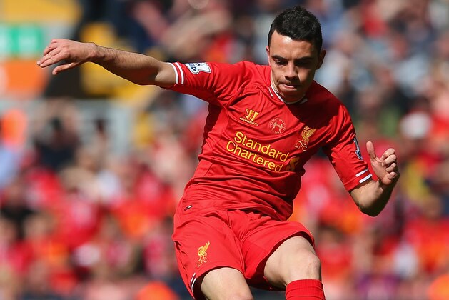 LIVERPOOL, ENGLAND - APRIL 27: Iago Aspas of Liverpool in action during the Barclays Premier League match between Liverpool and Chelsea at Anfield on April 27, 2014 in Liverpool, England.  (Photo by Clive Brunskill/Getty Images)