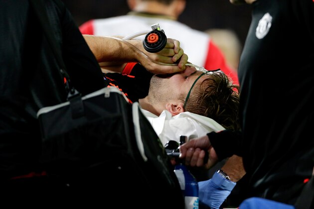 Luke Shaw of Manchester United during the UEFA Champions League group B match between PSV Eindhoven and Manchester United on September 15, 2015 at the Philips stadium in Eindhoven, The Netherlands.(Photo by VI Images via Getty Images)