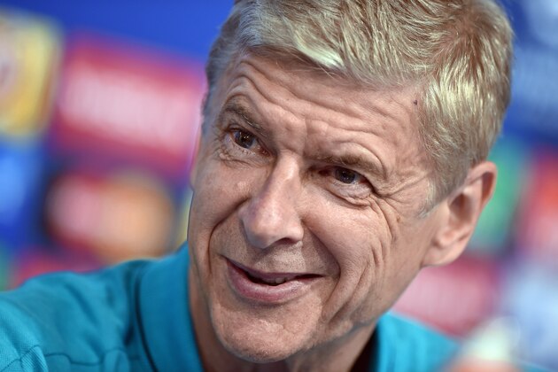 Arsenal's French Coach Arsene Wenger speaks during a press conference ahead of the UEFA Champions League Group F football match between GNK Dinamo Zagreb and Arsenal FC at Maksimir Stadium in Zagreb on September 15, 2015.  AFP PHOTO / ANDREJ ISAKOVIC        (Photo credit should read ANDREJ ISAKOVIC/AFP/Getty Images)