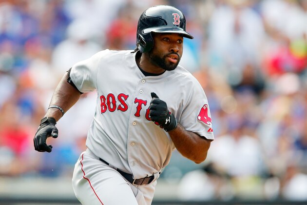 NEW YORK, NY - AUGUST 30:  Jackie Bradley Jr. #25 of the Boston Red Sox in action against the New York Mets at Citi Field on August 30, 2015 in the Flushing neighborhood of the Queens borough of New York City. The Mets defeated the Red Sox 5-4.  (Photo by Jim McIsaac/Getty Images)