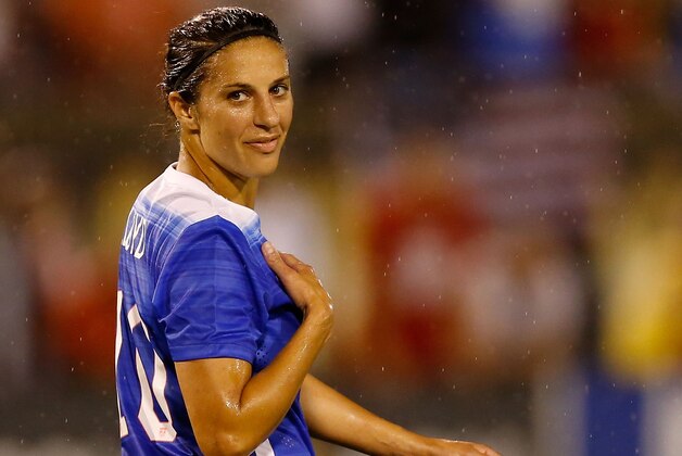 CHATTANOOGA, TN - AUGUST 19:  Midfielder Carli Lloyd #10 of the United States gestures during the friendly match against Costa Rica at Finley Stadium on August 19, 2015 in Chattanooga, Tennessee.  (Photo by Mike Zarrilli/Getty Images)