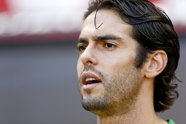 HARRISON, NJ - SEPTEMBER 5:  Kaka #20 of Brazil stands on the sidelines during their match against Costa Rica at Red Bull Arena on September 5, 2015 in Harrison, New Jersey.  (Photo by Jeff Zelevansky/Getty Images)