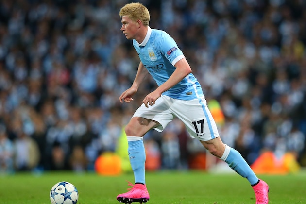 MANCHESTER, ENGLAND - SEPTEMBER 15:  Kevin De Bruyne of Manchester City during the UEFA Champions League Group D match between Manchester City and Juventus at the Etihad Stadium on September 15, 2015 in Manchester, United Kingdom.  (Photo by Alex Livesey/Getty Images)
