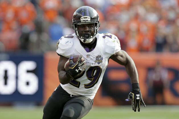 Baltimore Ravens running back Justin Forsett runs against the Denver Broncos during the second half of an NFL football game Sunday, Sept. 13, 2015, in Denver. (AP Photo/Joe Mahoney)